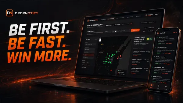 DropNotify promotional cover image for the Trainer+ alert subscription