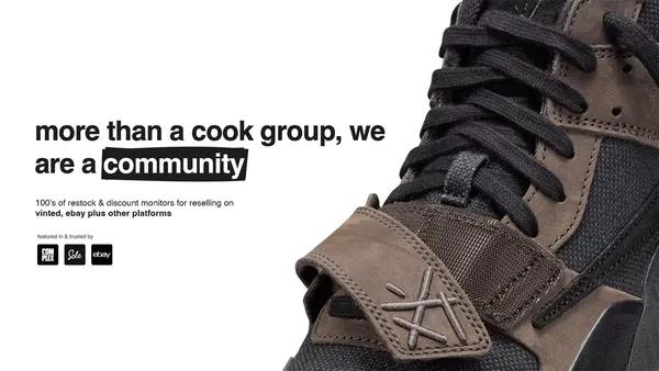 Promotional cover image for Paragn Network, a UK reselling cook group covering sneakers and collectibles.