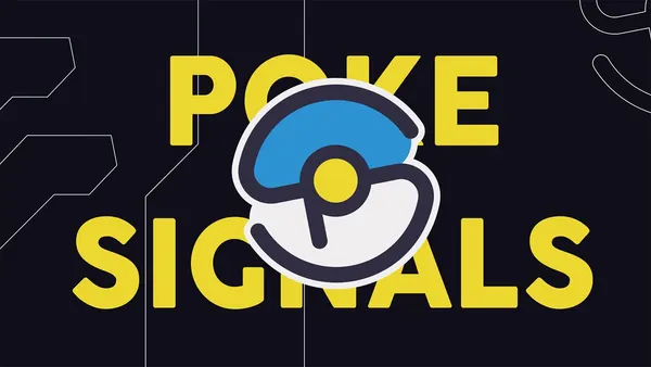Promotional cover image for Poke Signals, a Pokémon restock-alert and reselling community.