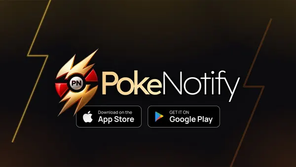 PokeNotify App Trainer Pass promotional cover image for the TCG alert mobile app